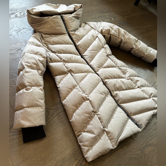 Soia & Kyo Sporty Down Jacket Coat Parka Size Large Brushed Fawn - Picture 5 of 16